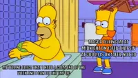bart hitting homer with a chair