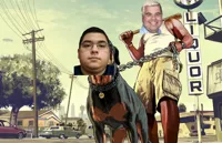 GTA 5 Franklin and his dog Chop