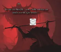 Man giving sword to larger man