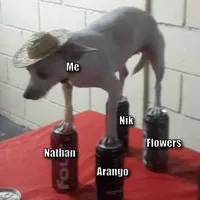 Dog on cans