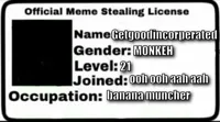 Meme Stealing License