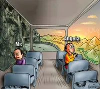 Sad guy Happy guy bus