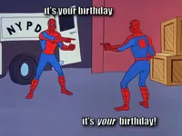 Spider man pointing