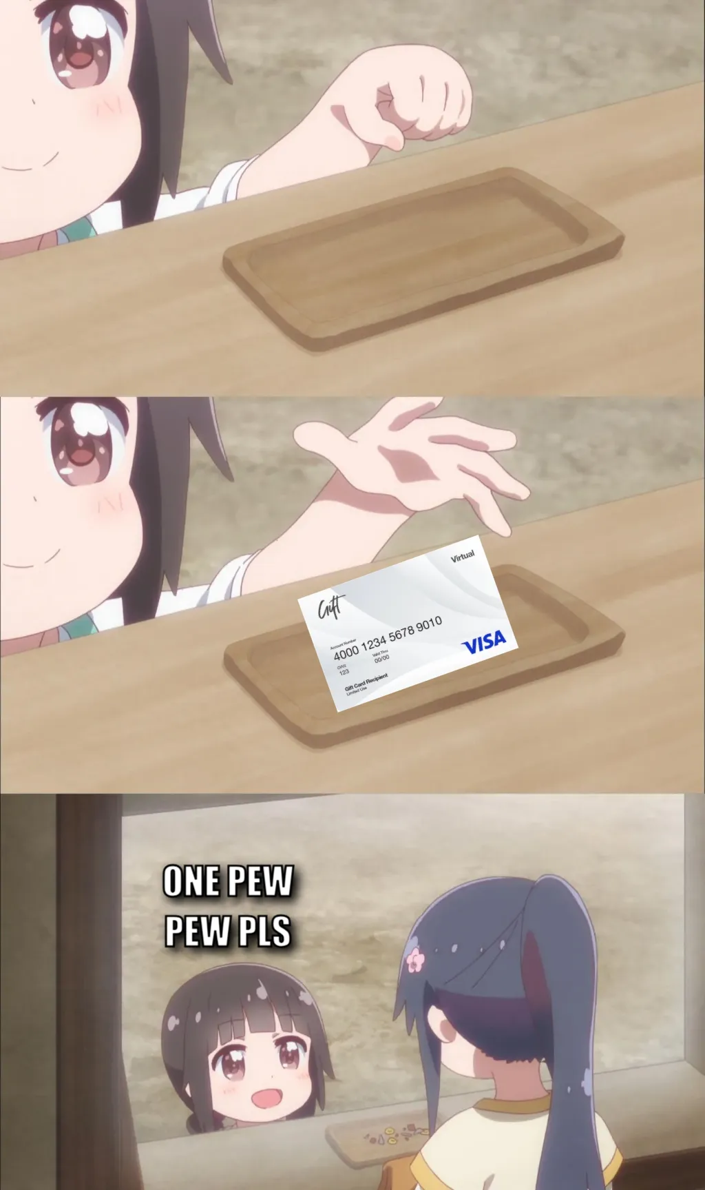 One please
