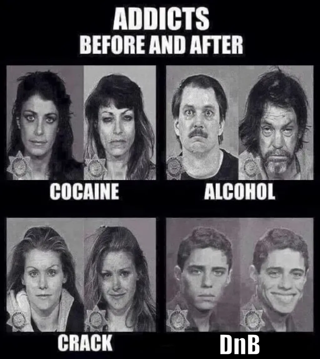Addicts before and after