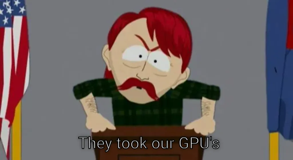 They took our jobs stance (South Park)