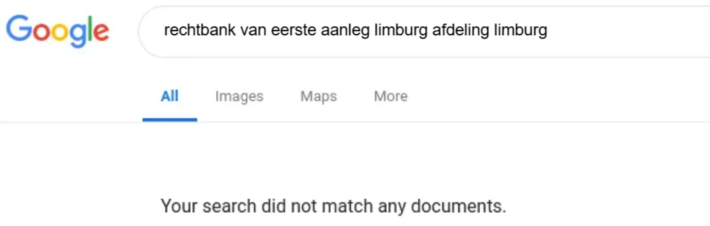 Google No Results