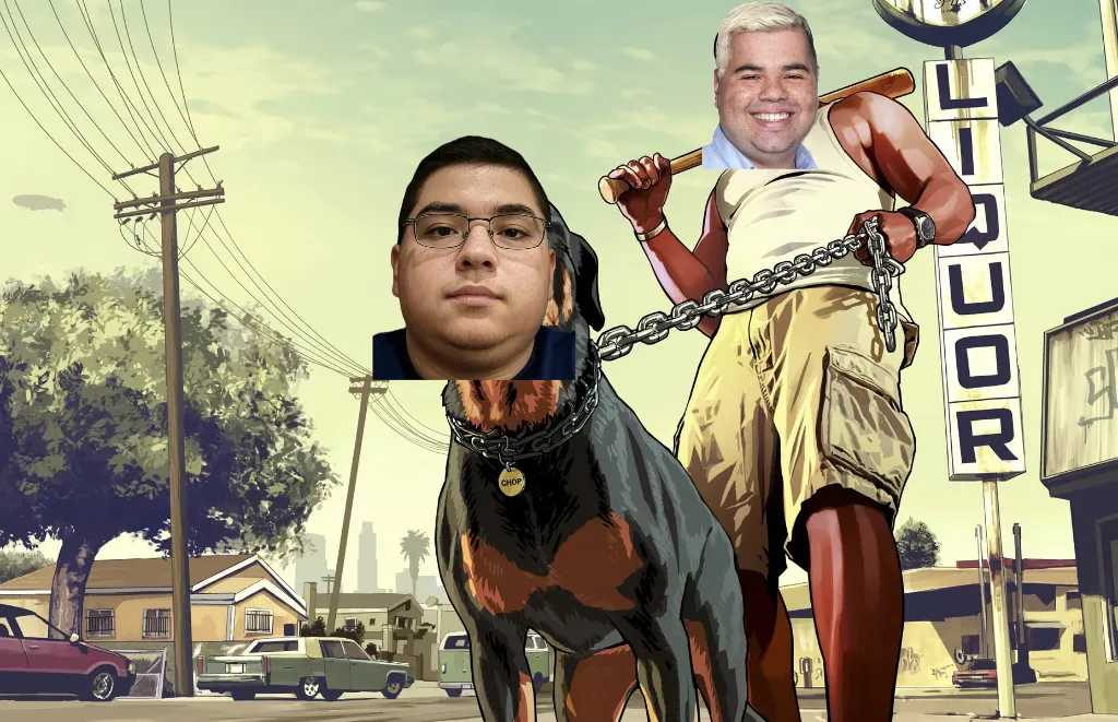 GTA 5 Franklin and his dog Chop