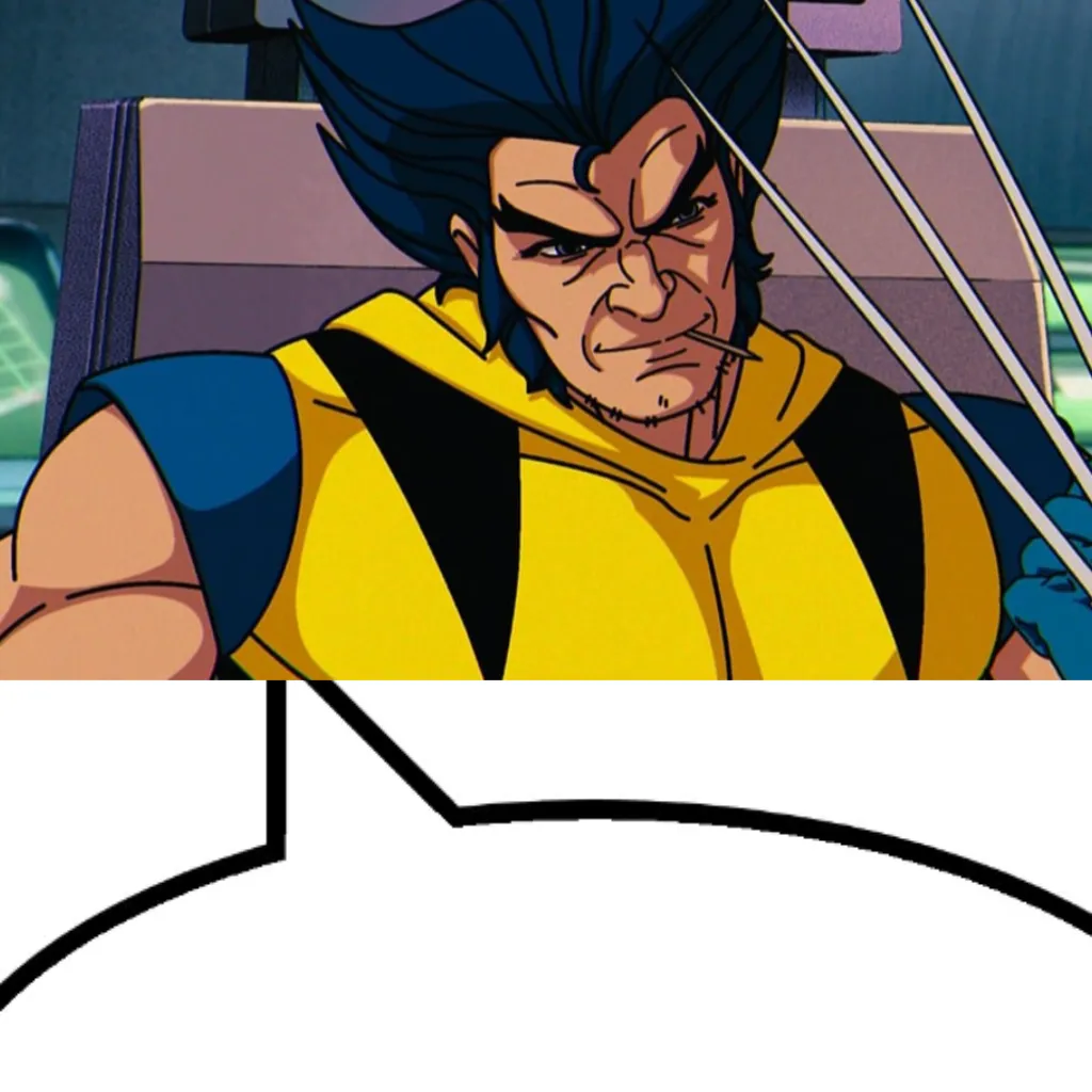 Speech bubble meme template reversed