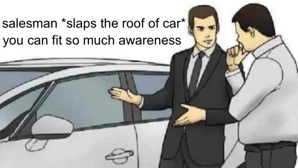 Car Salesman Slaps Roof Of Car