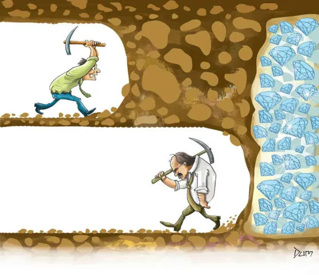 mining diamonds