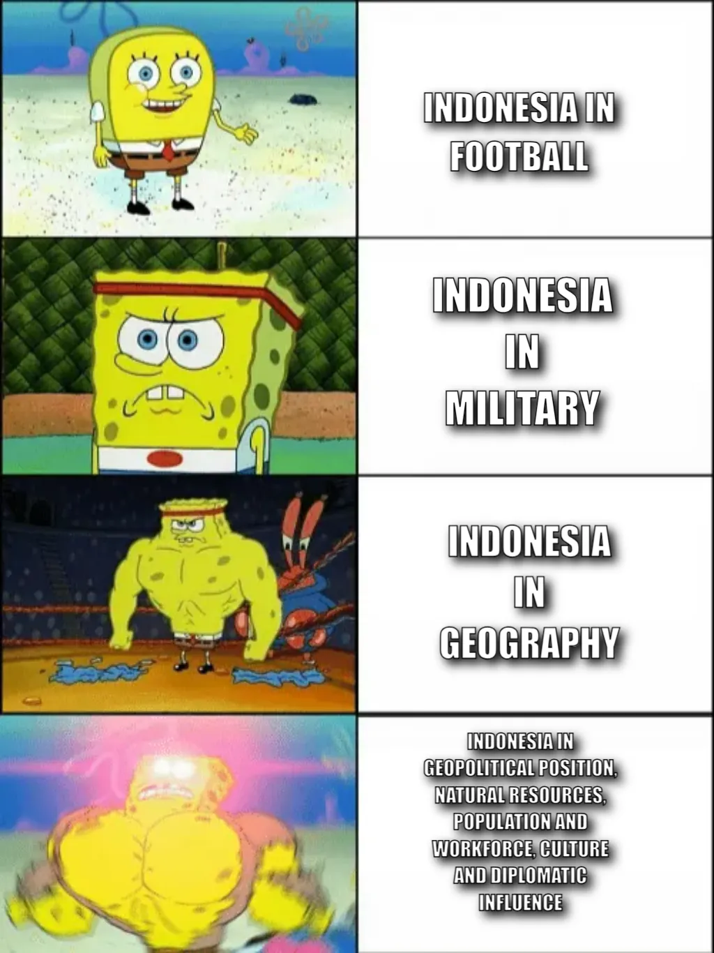 Increasingly buff spongebob