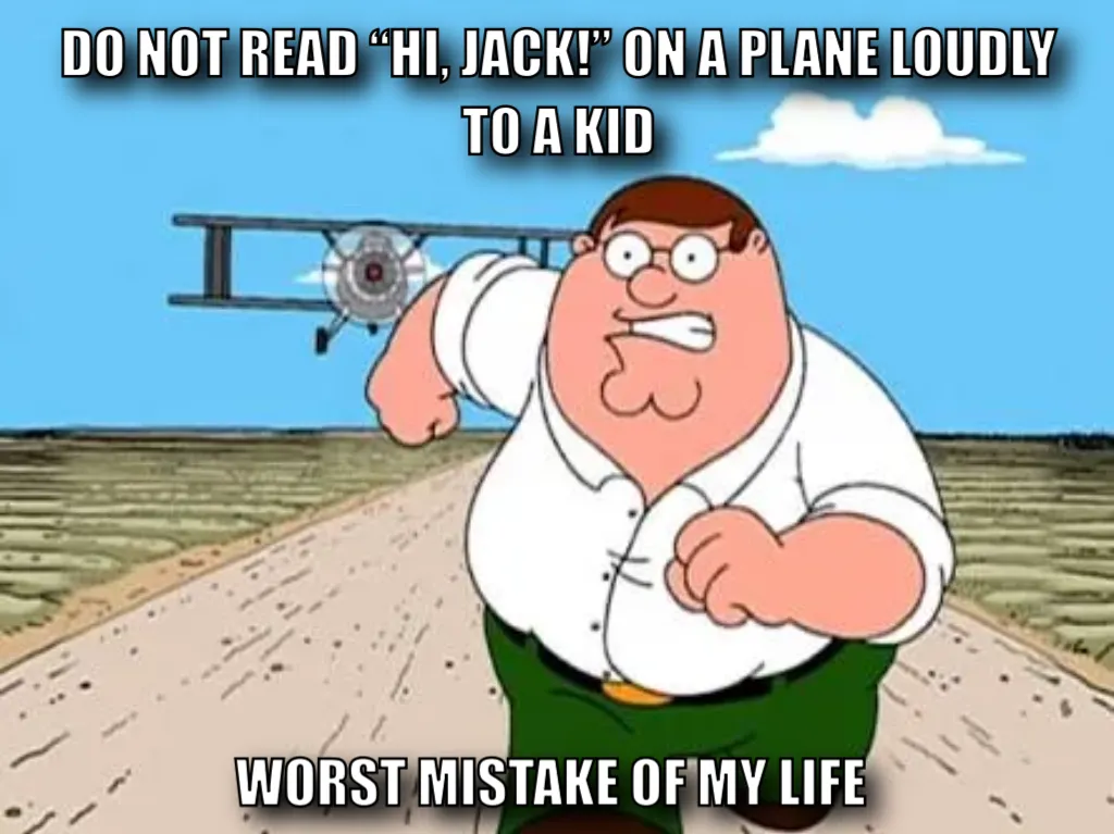 Peter griffin running away for a plane