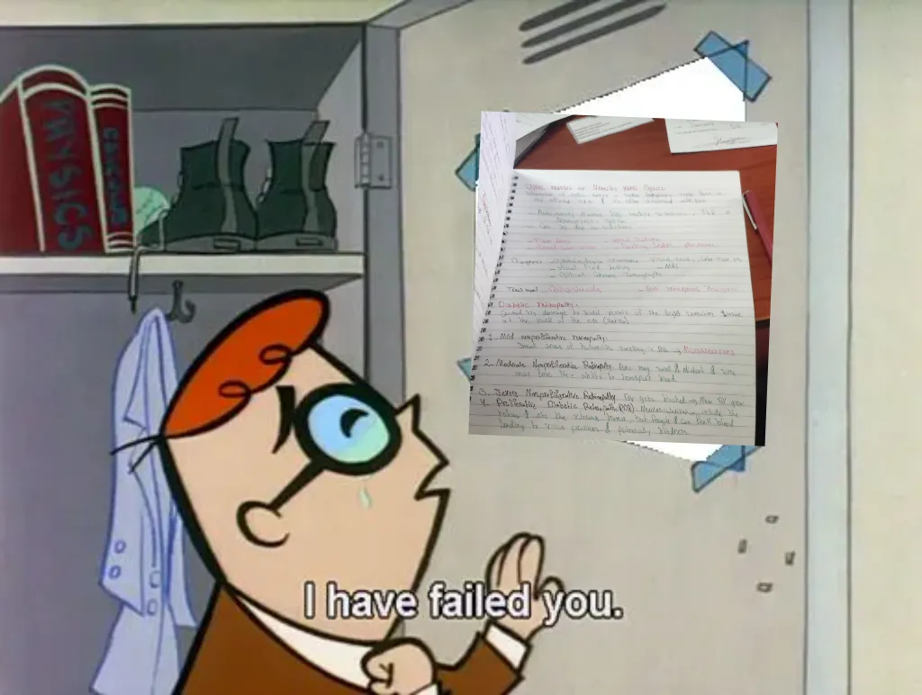 I have failed you