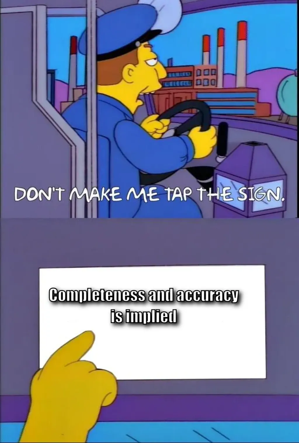 Don't make me tap the sign