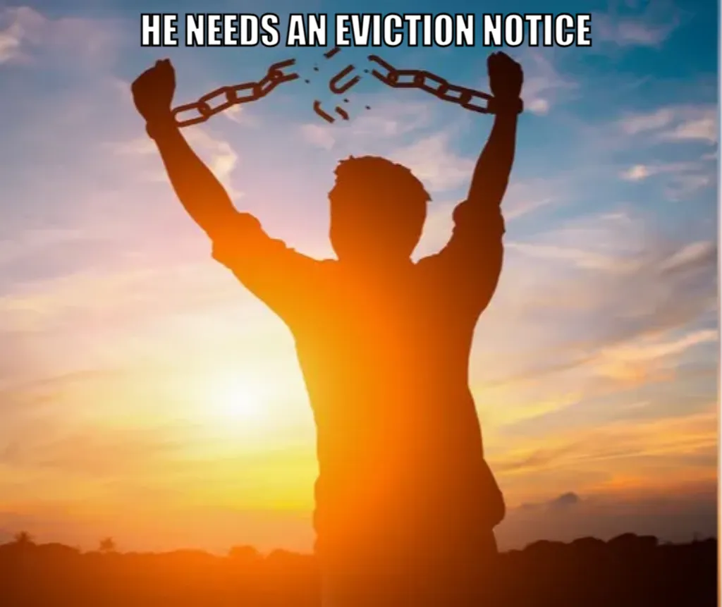 guy breaking chains