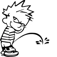 Calvin Peeing
