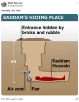 saddam hussein hiding