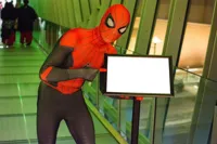 Spider-Man Pointing at Sign