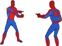 spiderman pointing