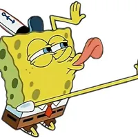 spongebob licking